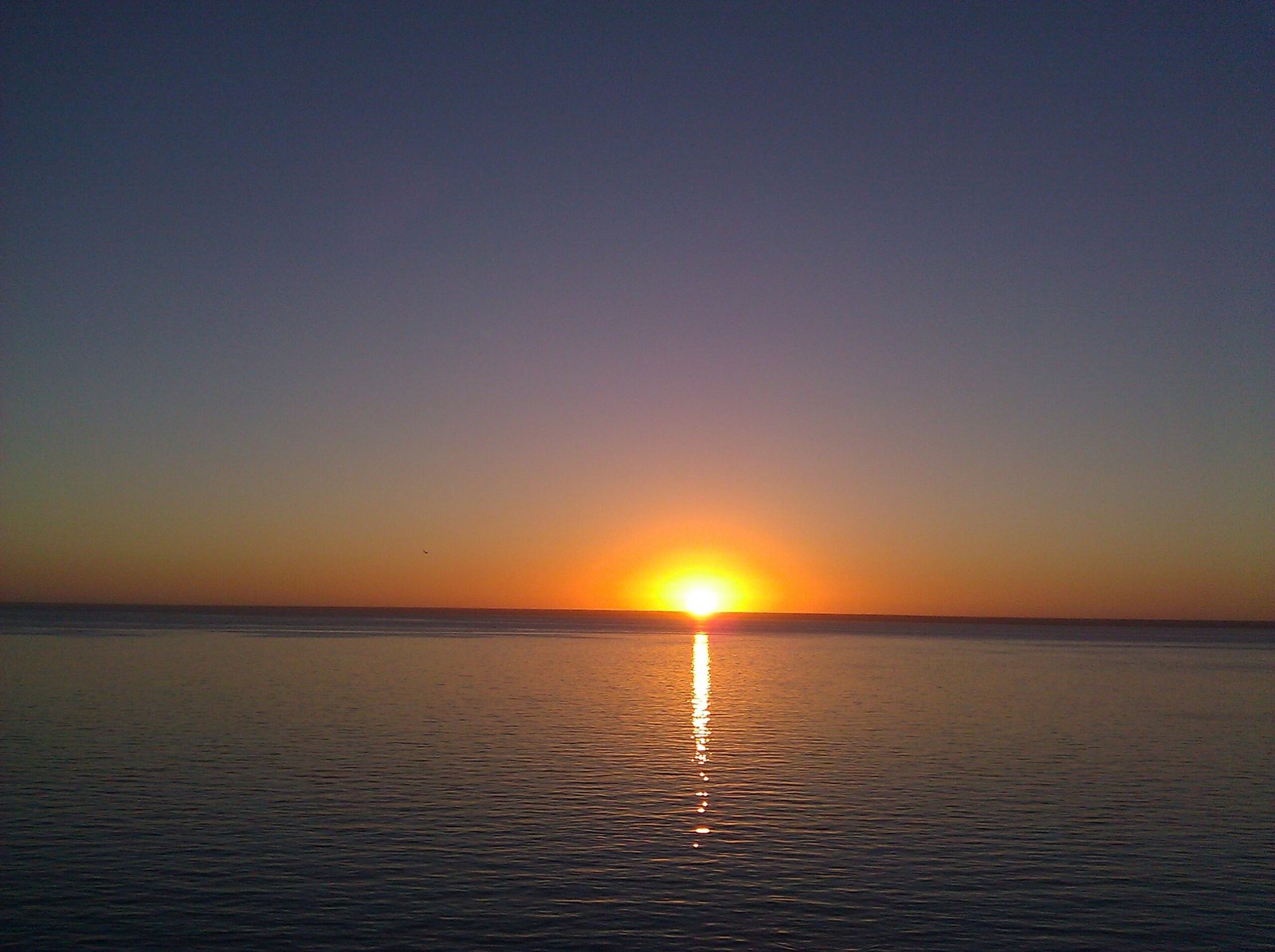 Golden sunrise light over the Dakhla peninsula