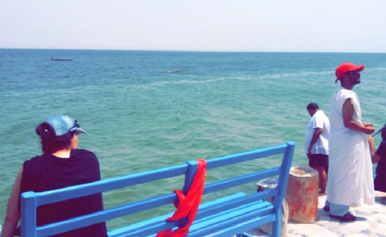 Fresh grilled fish served at a beachfront restaurant in Dakhla